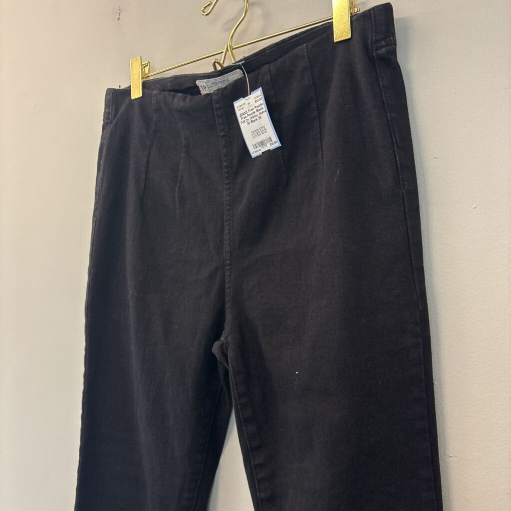 Free People Black Pull On Skinny Jeans 30