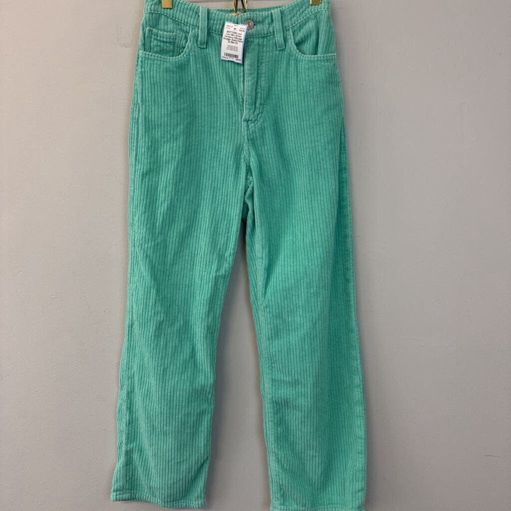 Levi Mint Green Corduroy Ribcage Straight Ankle Pants 23