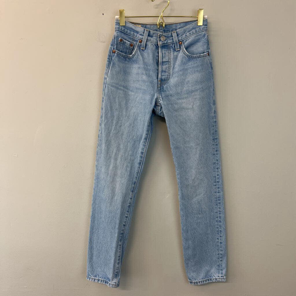 Levi Light Wash Straight Leg 501 Jeans 23