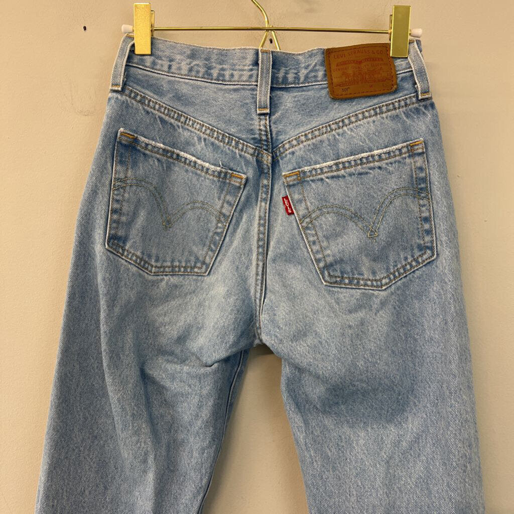 Levi Light Wash Straight Leg 501 Jeans 23