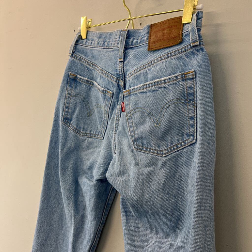 Levi Light Wash Straight Leg 501 Jeans 23