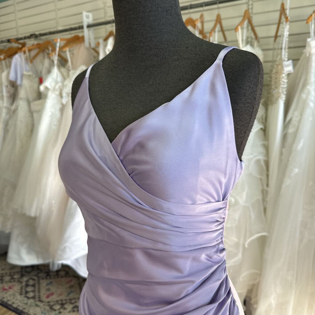 Purple Silky Long Formal Medium