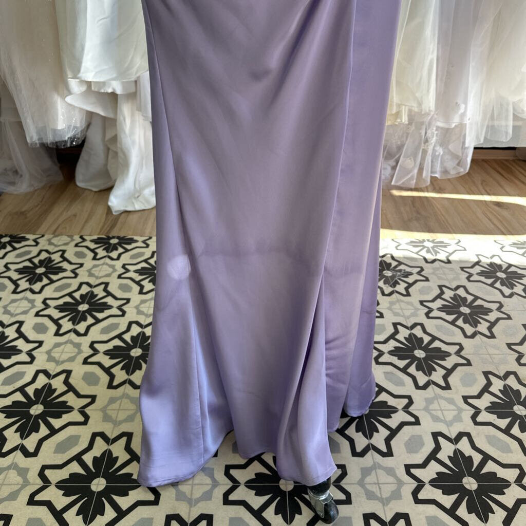 Purple Silky Long Formal Medium