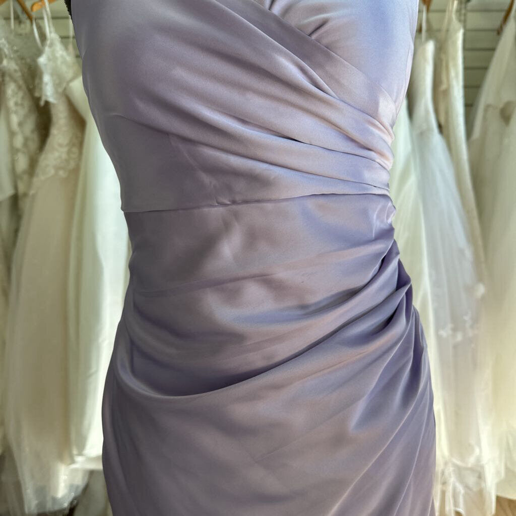 Purple Silky Long Formal Medium