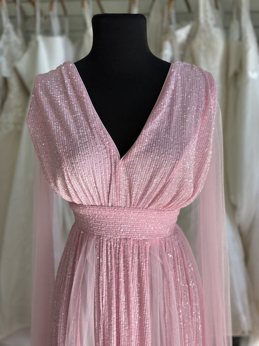 Pink Sequin Long Formal Large