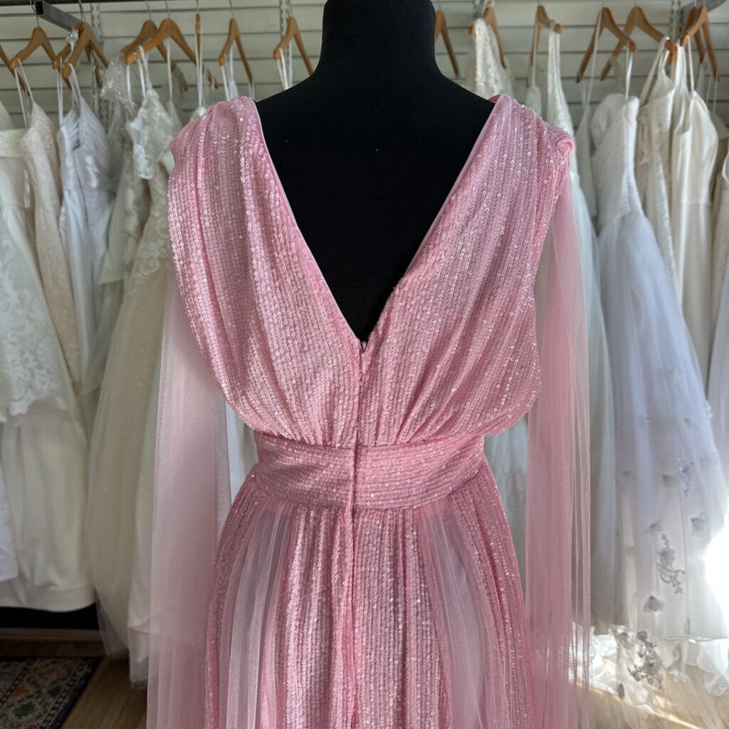 Pink Sequin Long Formal Large