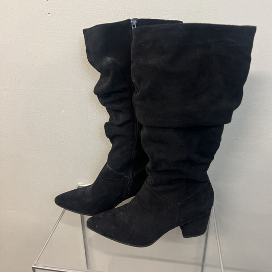 Seven Dials Black Suede Tall Boots 8