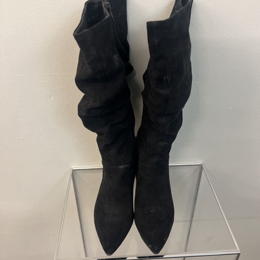 Seven Dials Black Suede Tall Boots 8