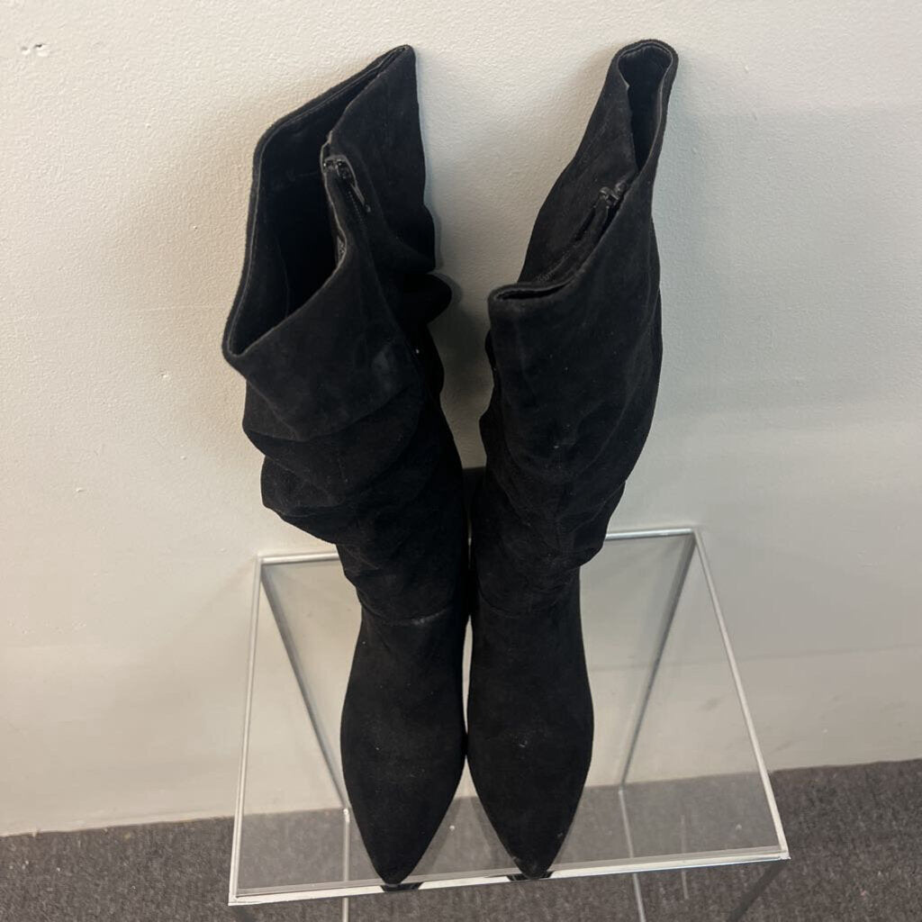 Seven Dials Black Suede Tall Boots 8