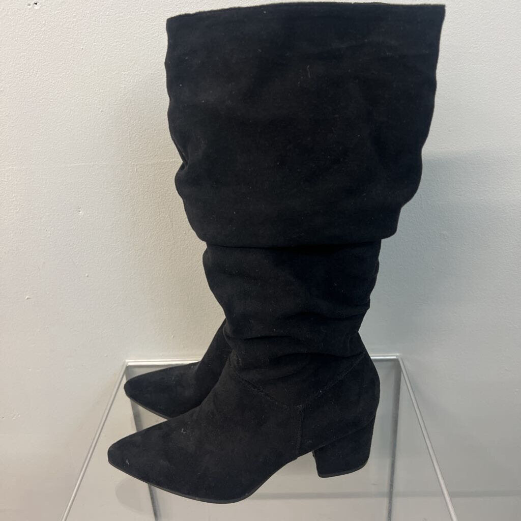 Seven Dials Black Suede Tall Boots 8