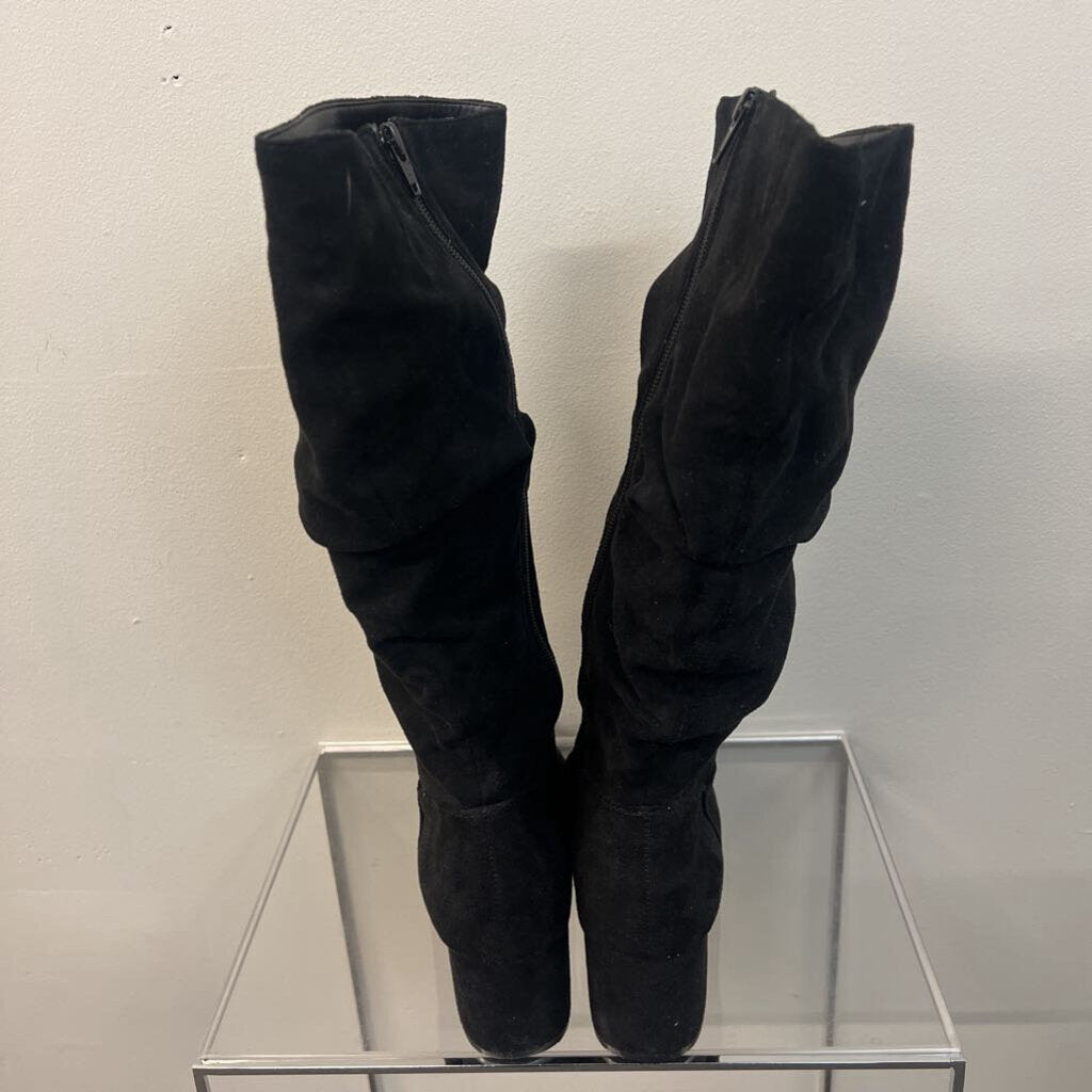 Seven Dials Black Suede Tall Boots 8