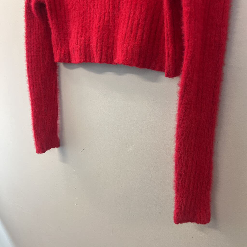 Urban Outfitters Red Cropped Cardigan Sweater Small