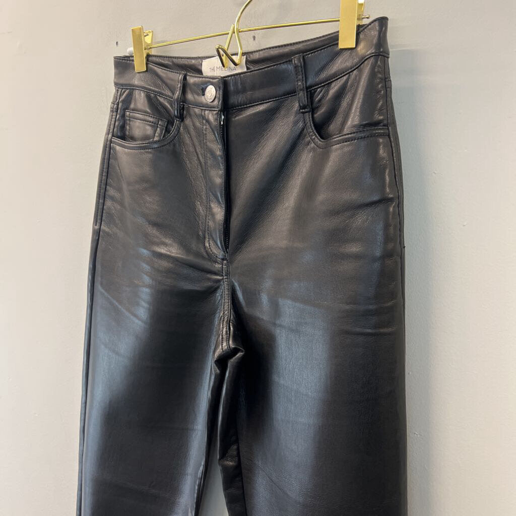 Wilfred The Melina Black Leather Straight Leg Pants 4