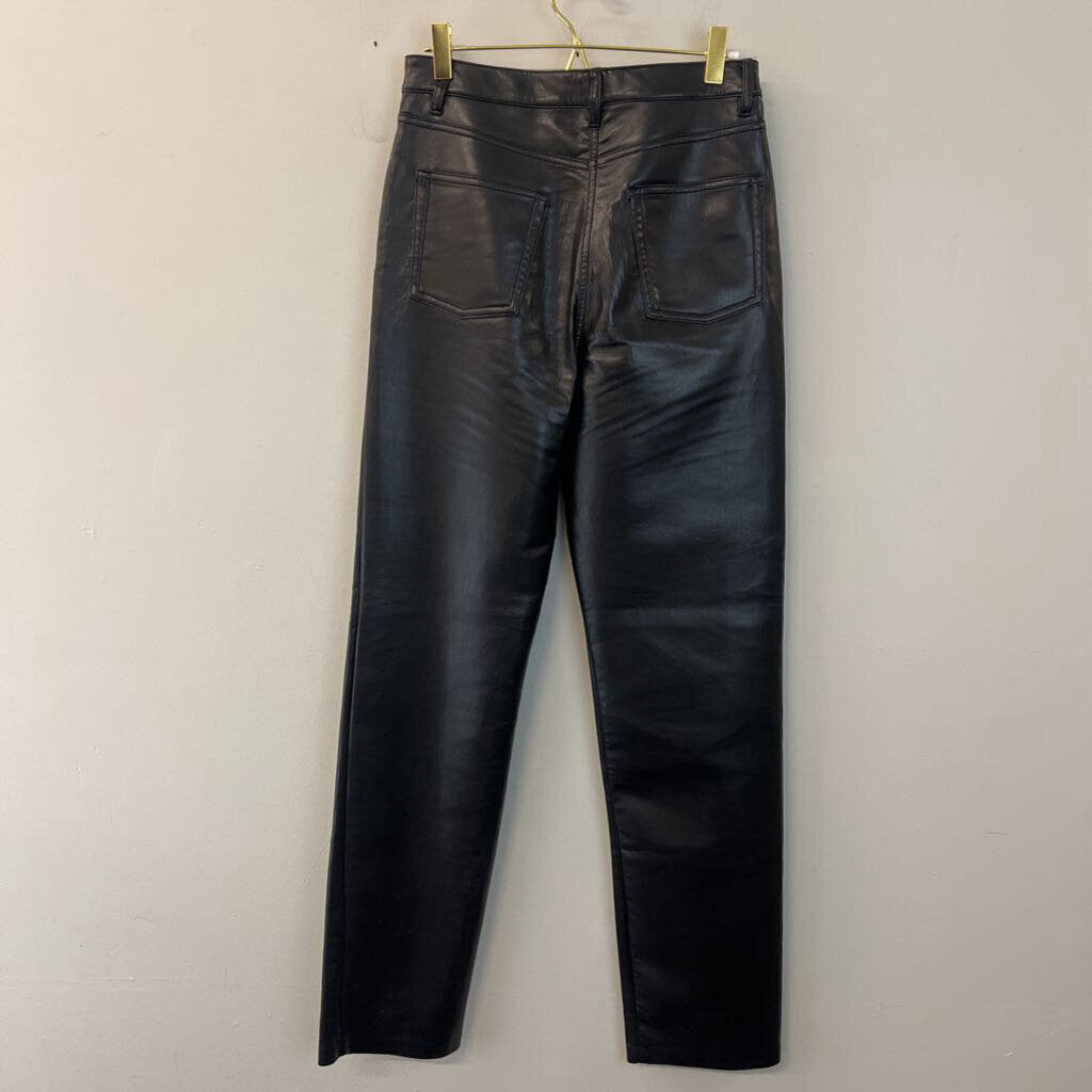 Wilfred The Melina Black Leather Straight Leg Pants 4