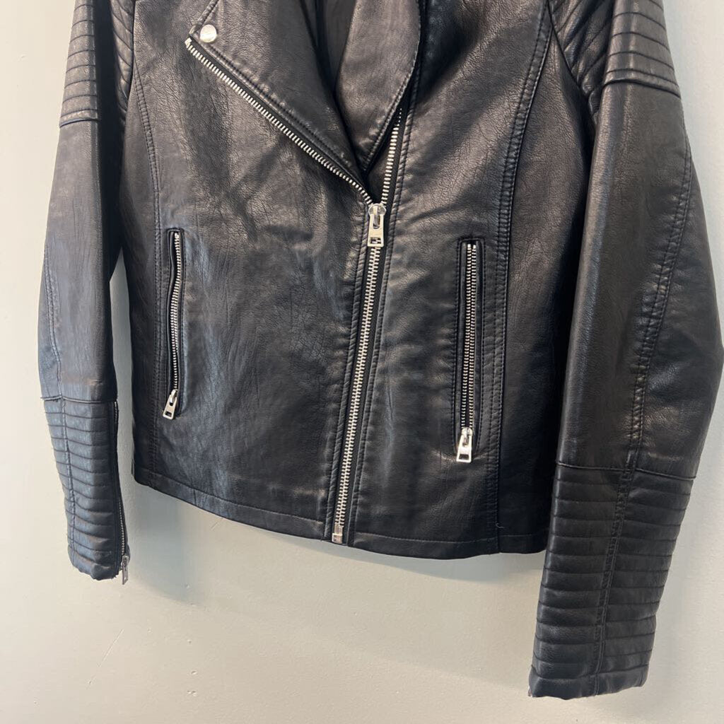 Top Shop Black Leather Moto Jacket 6