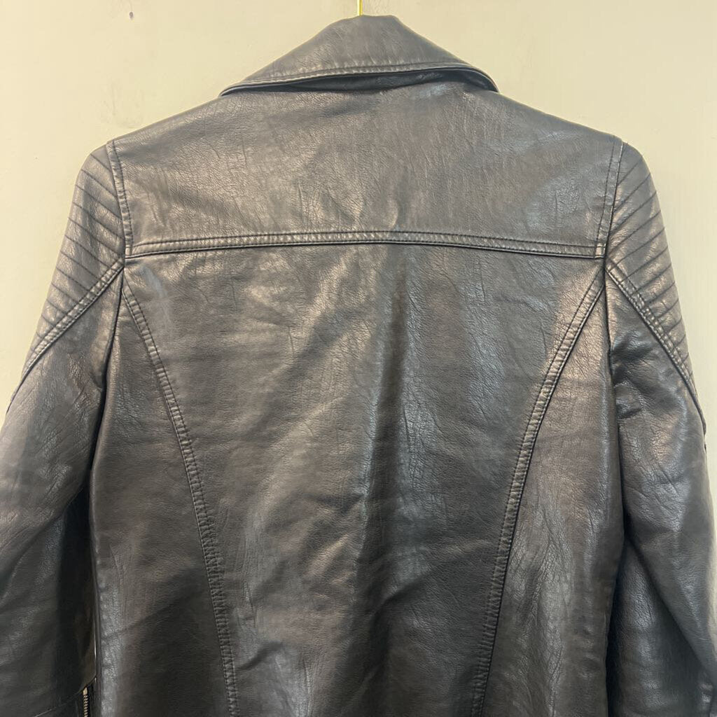 Top Shop Black Leather Moto Jacket 6