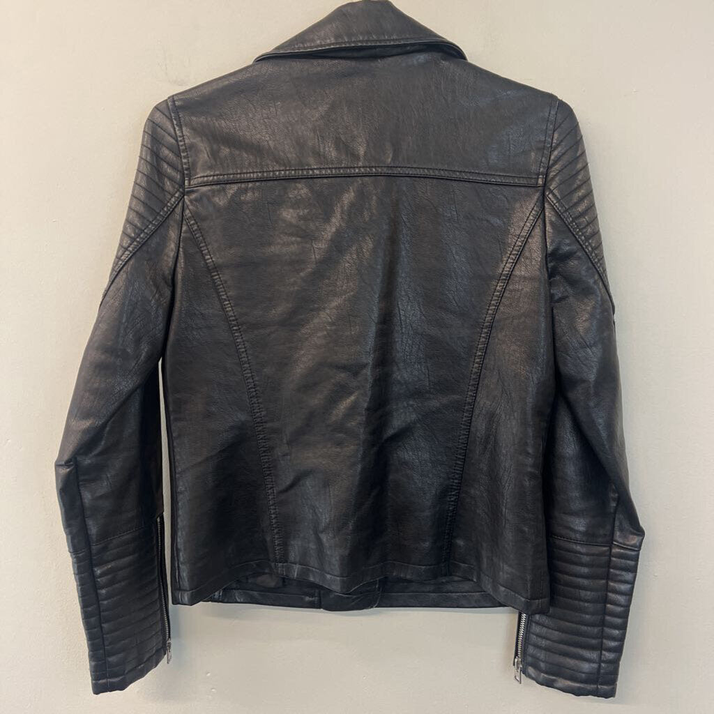 Top Shop Black Leather Moto Jacket 6