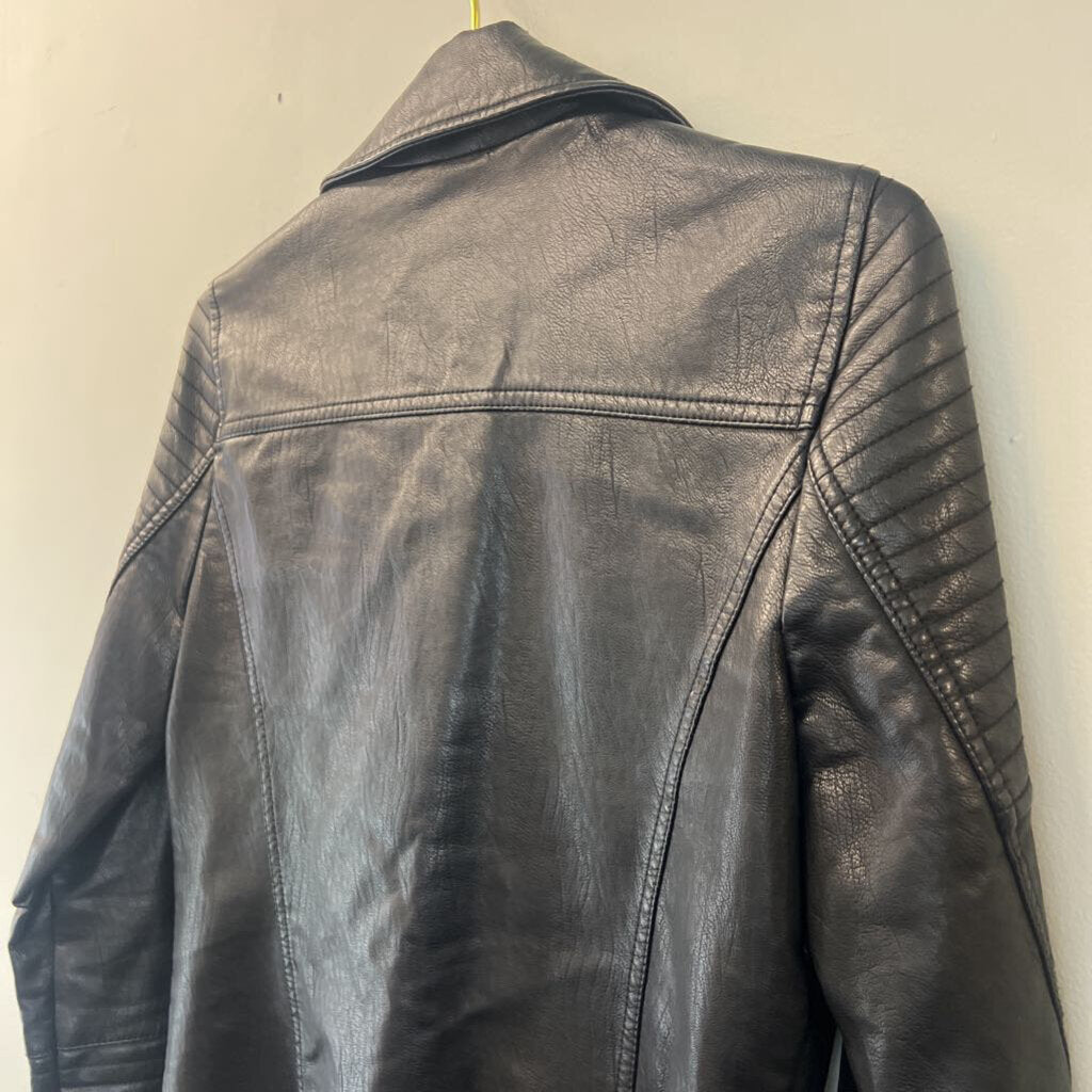 Top Shop Black Leather Moto Jacket 6