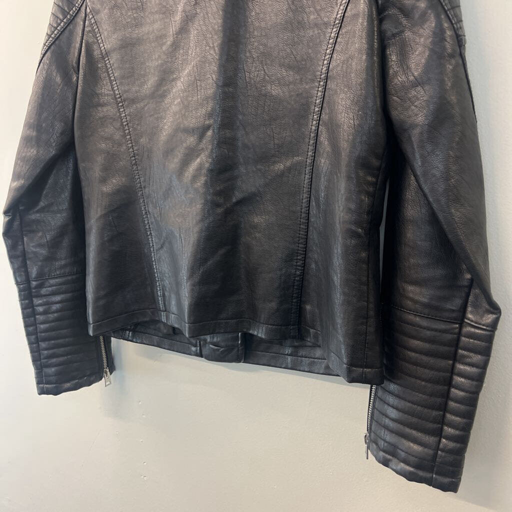 Top Shop Black Leather Moto Jacket 6