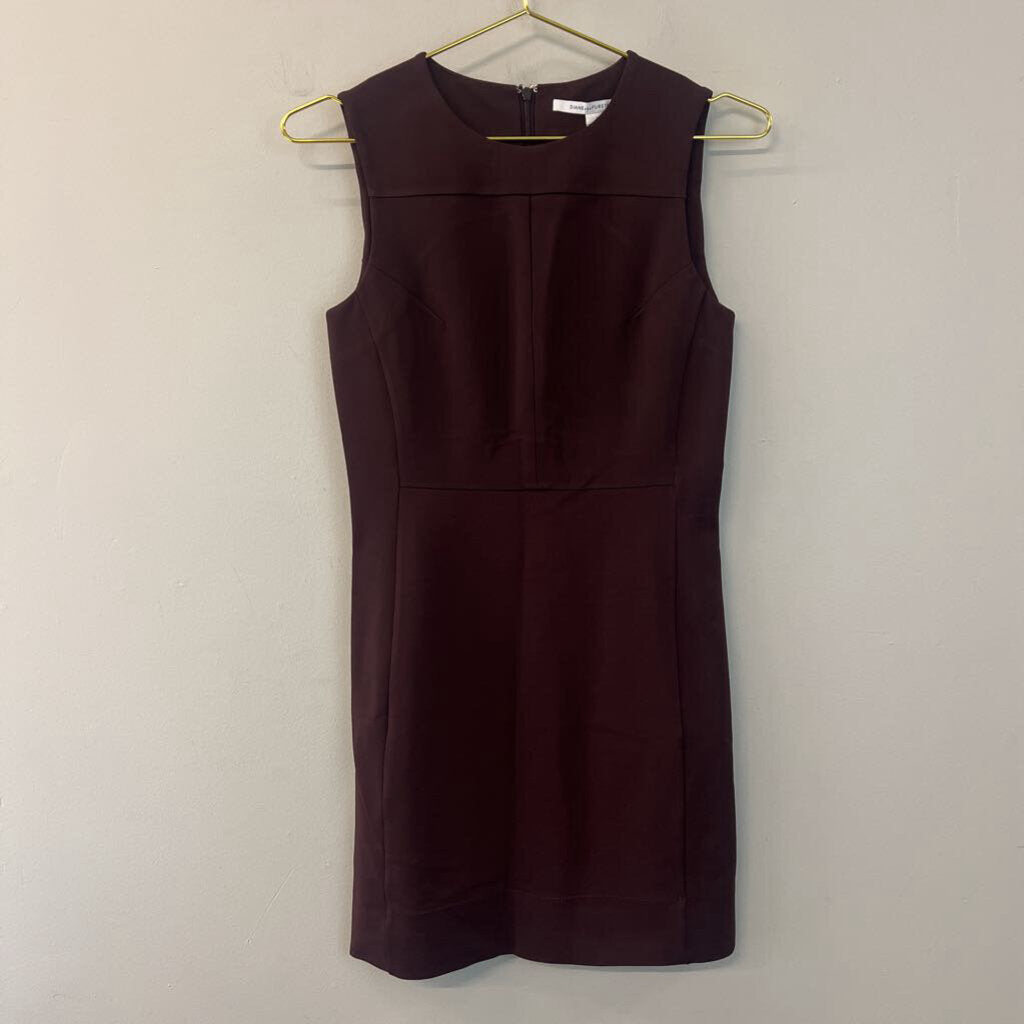 Diane Von Furstenberg Dark Purple Fitted Tank Dress 4