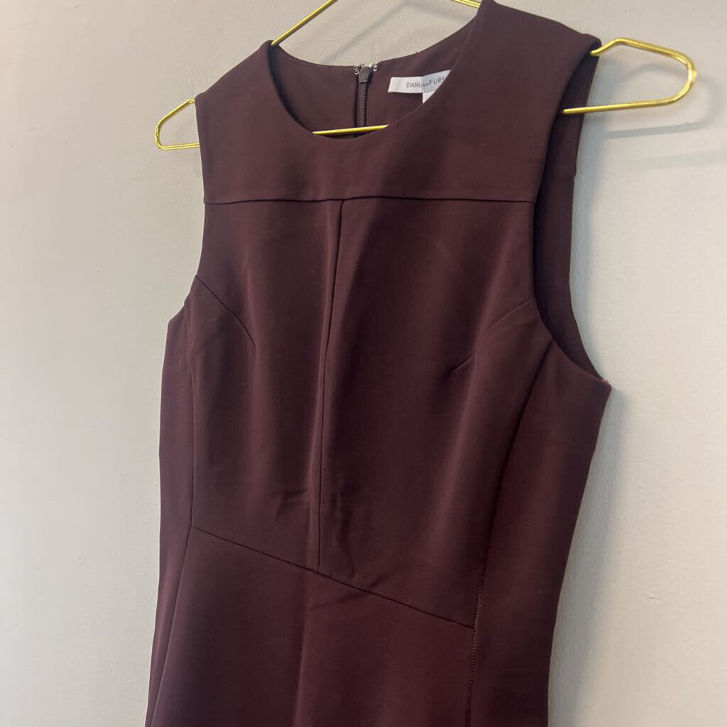 Diane Von Furstenberg Dark Purple Fitted Tank Dress 4