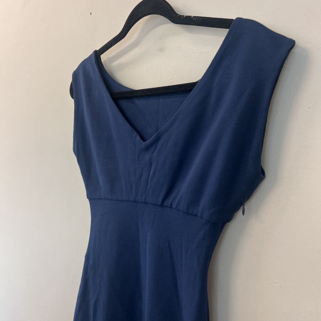 Diane Von Furstenberg Blue Fitted Sleeveless Dress 4