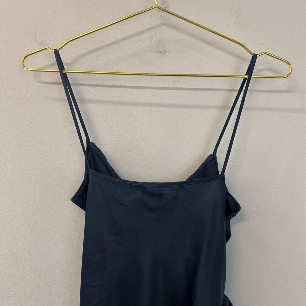 Diane Von Furstenberg Navy Silky Wrap Tank 4