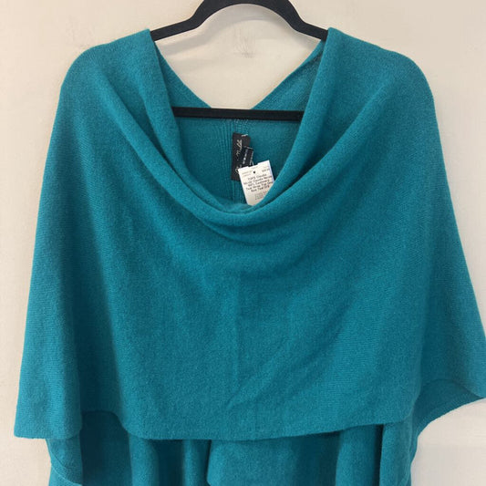 Claudia Nicole 100% Cashmere Teal Wrap Top One Size