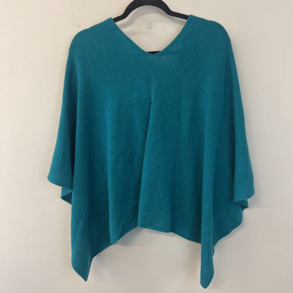 Claudia Nicole 100% Cashmere Teal Wrap Top One Size