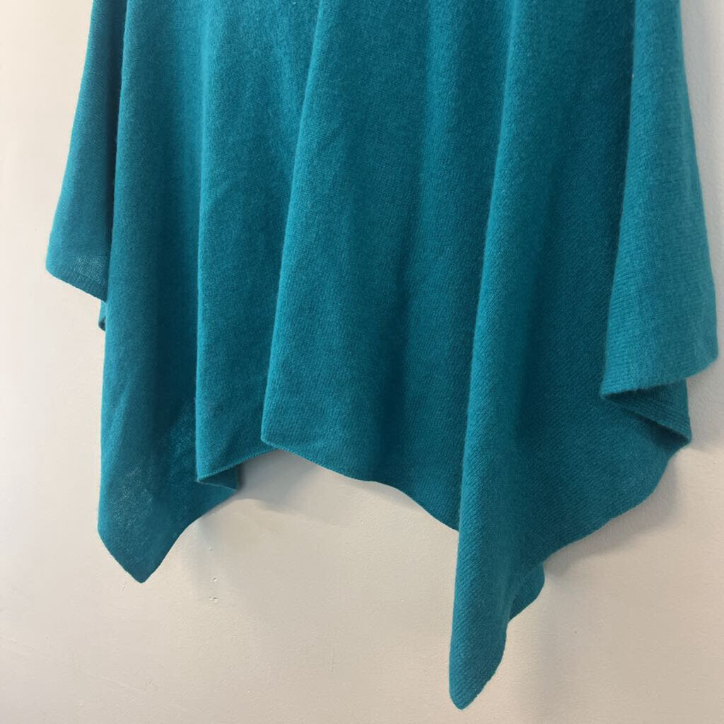 Claudia Nicole 100% Cashmere Teal Wrap Top One Size