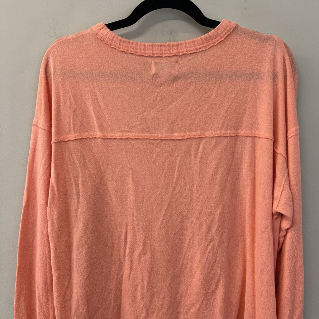 Wonderly Salmon Long Sleeve Top Medium