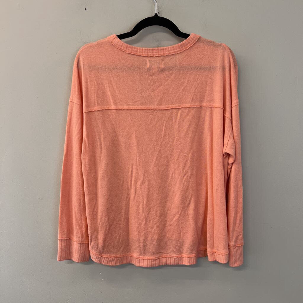 Wonderly Salmon Long Sleeve Top Medium