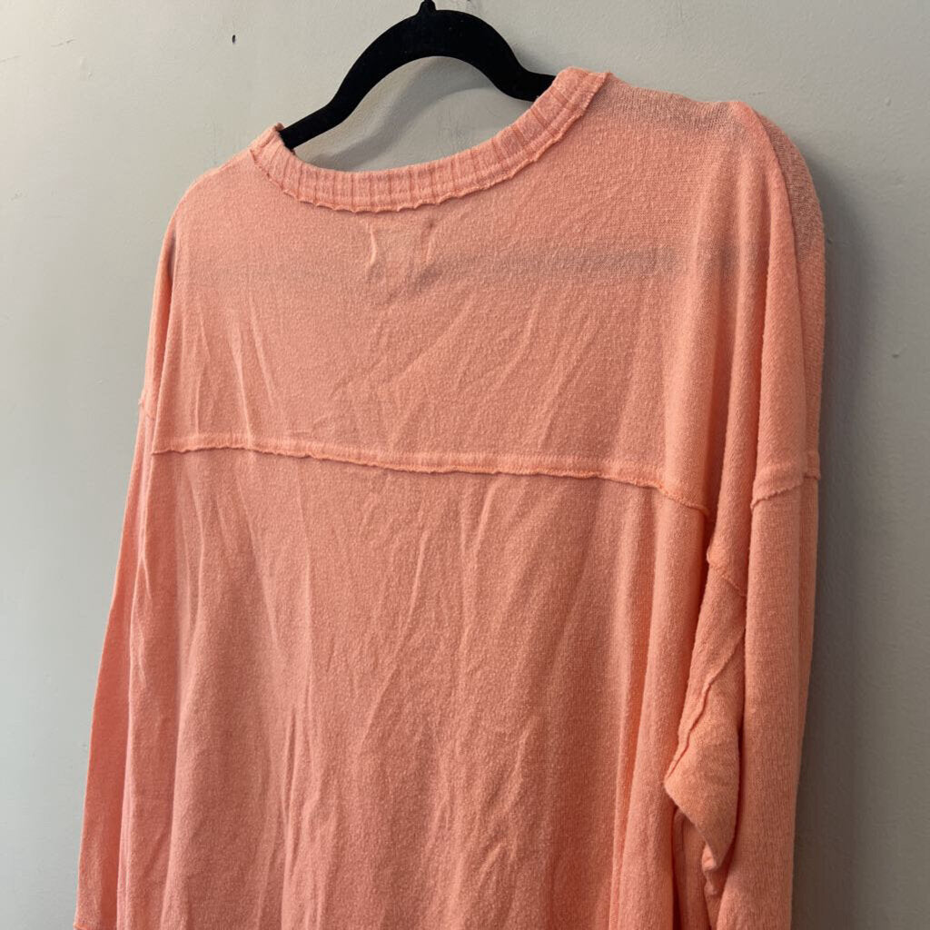 Wonderly Salmon Long Sleeve Top Medium