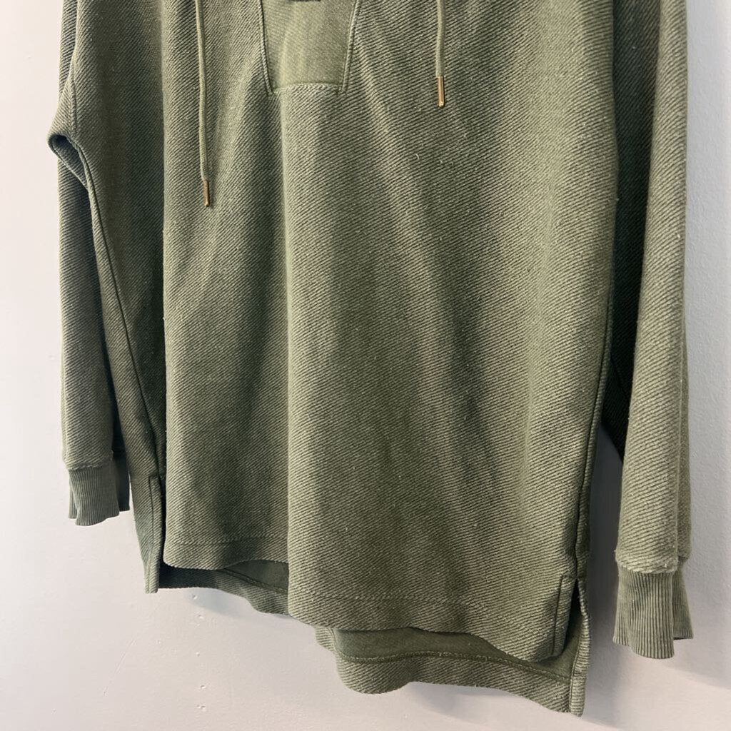 Wonderly Green Long Sleeve Hooded Top Small