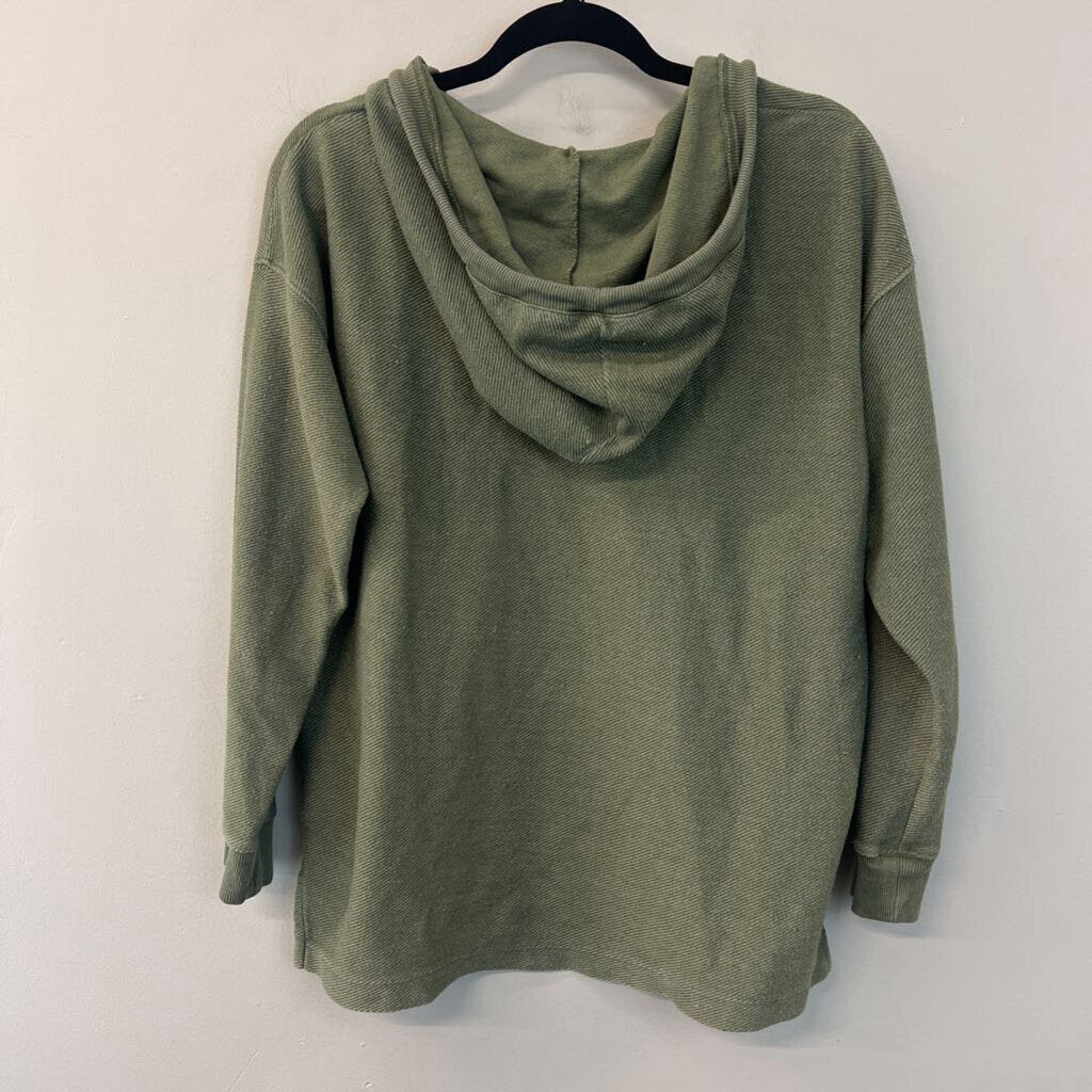 Wonderly Green Long Sleeve Hooded Top Small