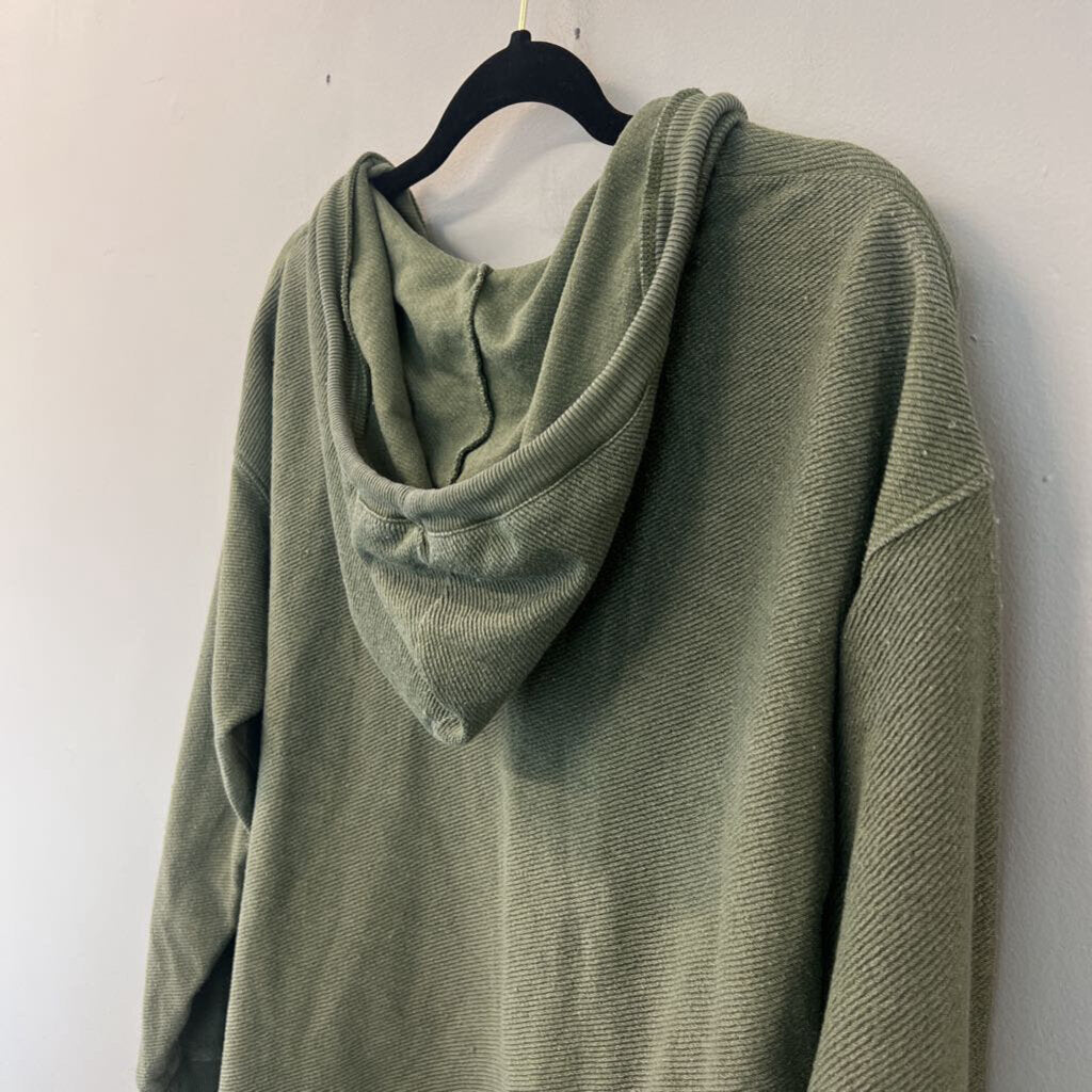 Wonderly Green Long Sleeve Hooded Top Small