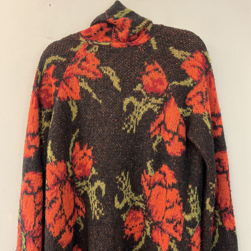 Free People Flower Power Long Cardigan Sweater Medium