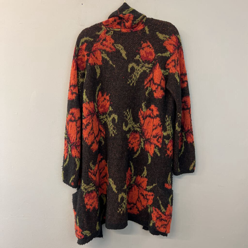 Free People Flower Power Long Cardigan Sweater Medium