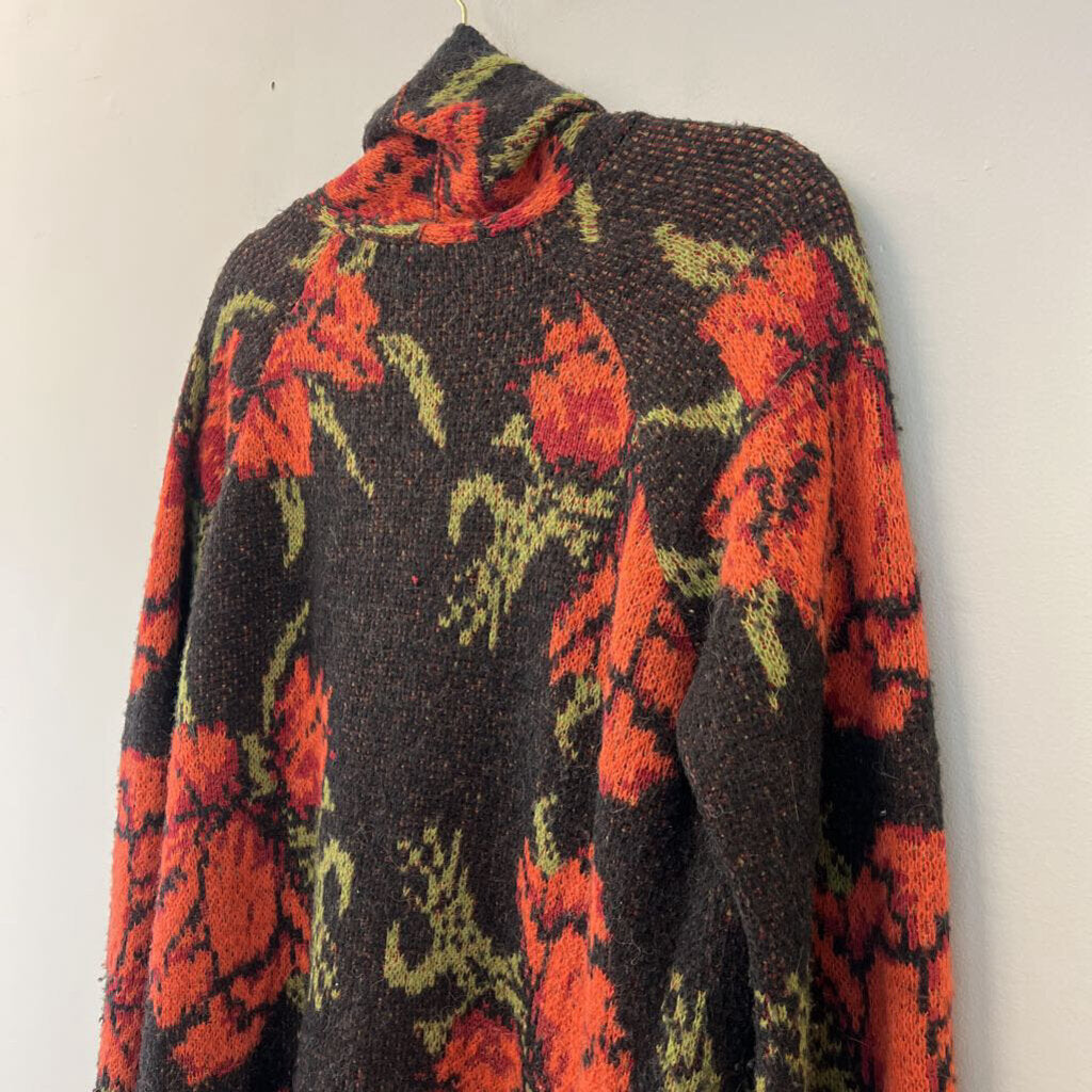 Free People Flower Power Long Cardigan Sweater Medium