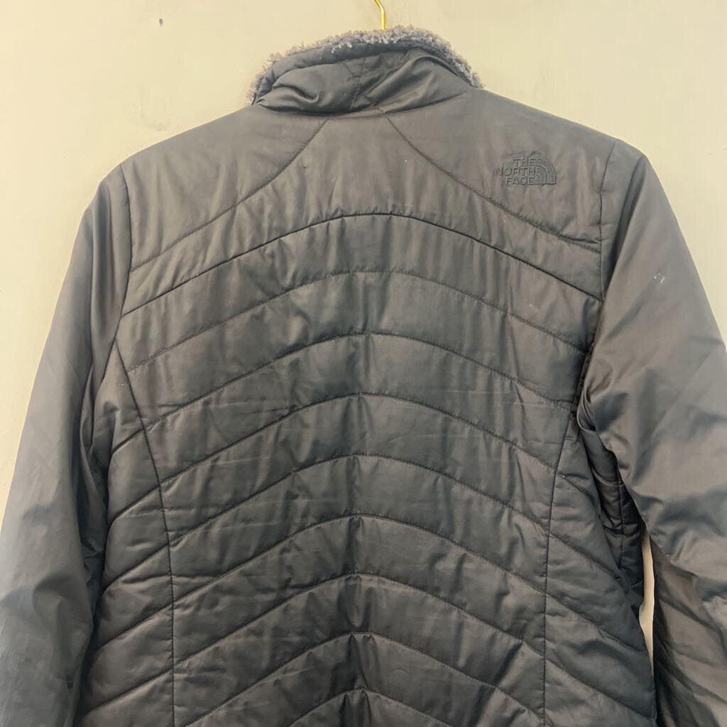 The North Face Black Fleece Lined Quilted Zip Up Reversible MediumJacket