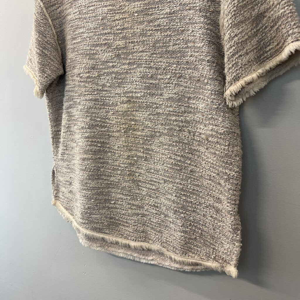 The Limited Beige Tweed Short Sleeve Top Medium