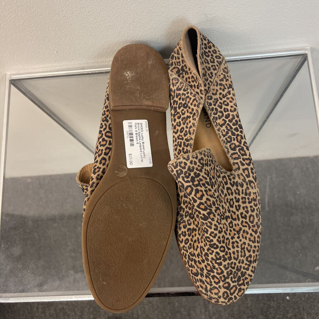 Lucky Brand Sophia Leopard Loafer Flats 8