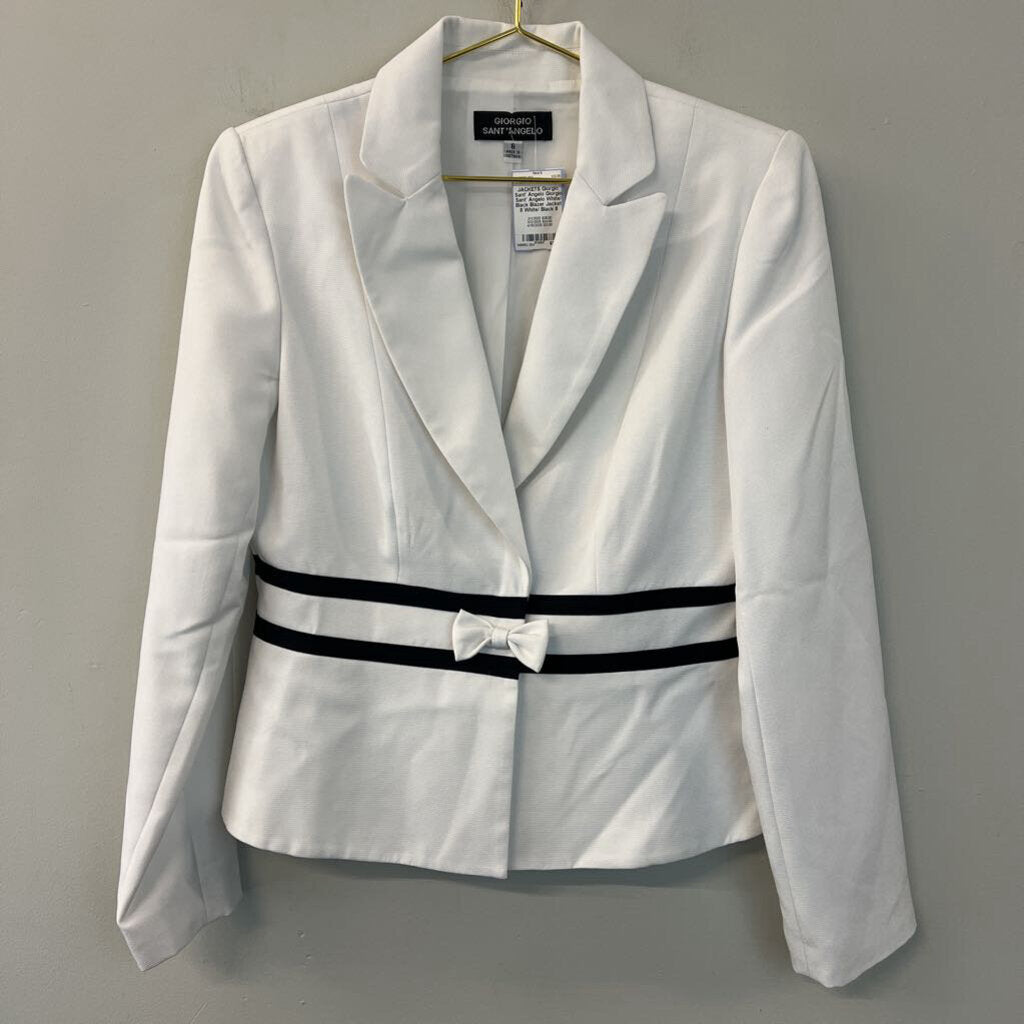 Giorgio Sant' Angelo White/ Black Blazer Jacket 8