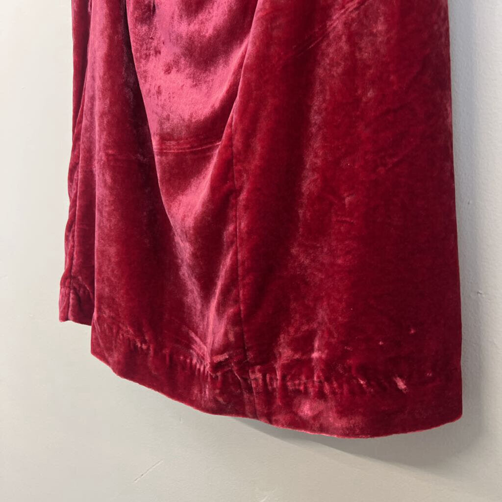 Anthropologie Pink Velvet Skirt 6