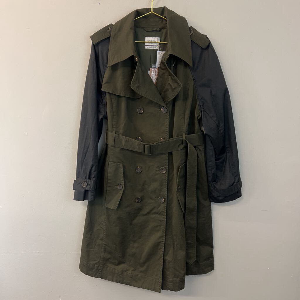 Altuzarra Olive/ Black Trent Coat 1X