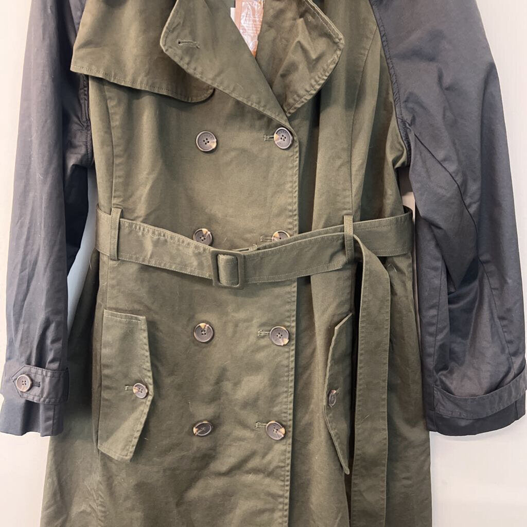 Altuzarra Olive/ Black Trent Coat 1X