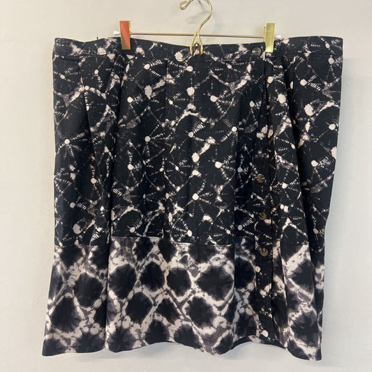 Thakoon Black/ White Print Skirt 20W