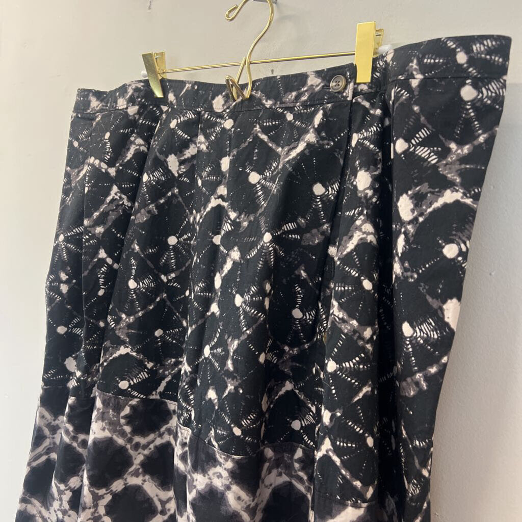 Thakoon Black/ White Print Skirt 20W