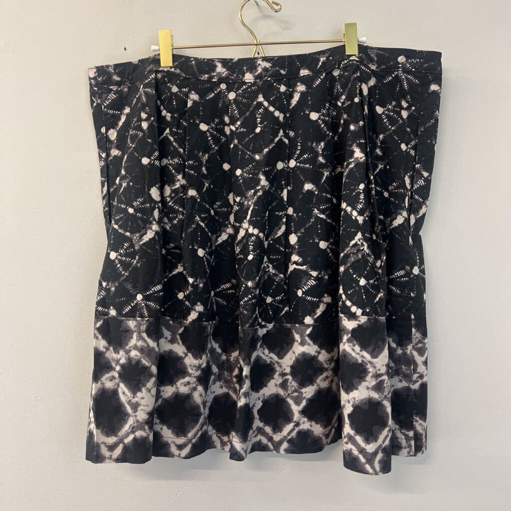 Thakoon Black/ White Print Skirt 20W