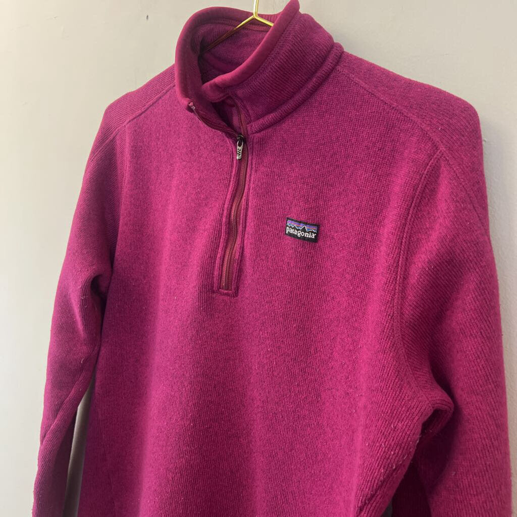 Patagonia Cranberry Long Sleeve Quarter Zip Pullover Medium